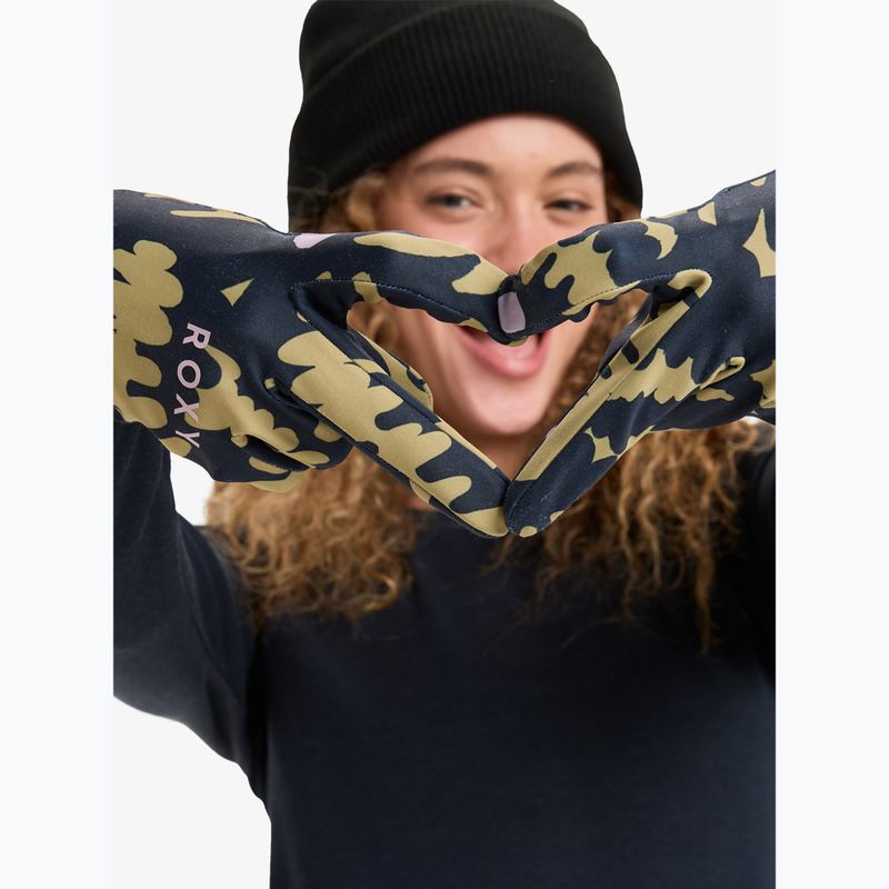 Guanti da snowboard donna Roxy Hydrosmart Liner fennel seed/big flower 6