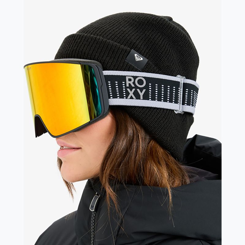 Maschera da snowboard da donna ROXY Storm MG black/clux ml infrared 5
