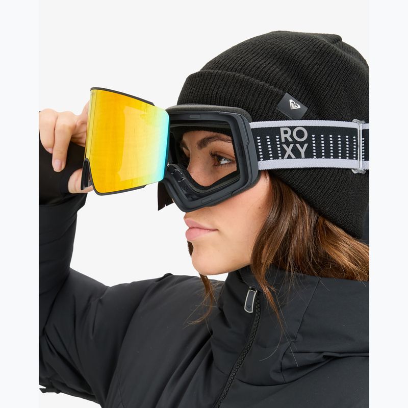 Maschera da snowboard da donna ROXY Storm MG black/clux ml infrared 6