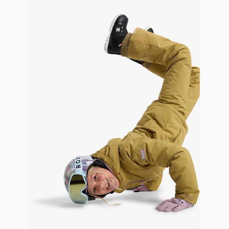 Maschera da snowboard per bambini ROXY Missy big flowers/clux ml light blue 7