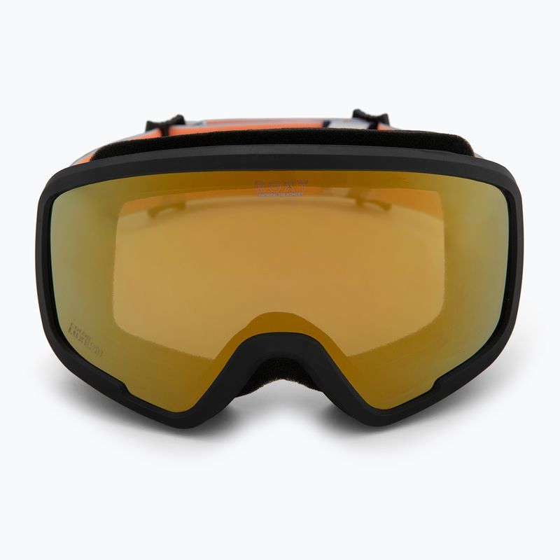 Maschera da snowboard per bambini ROXY Missy big flowers/clux ml orange 2