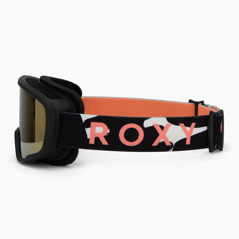 Maschera da snowboard per bambini ROXY Missy big flowers/clux ml orange 4