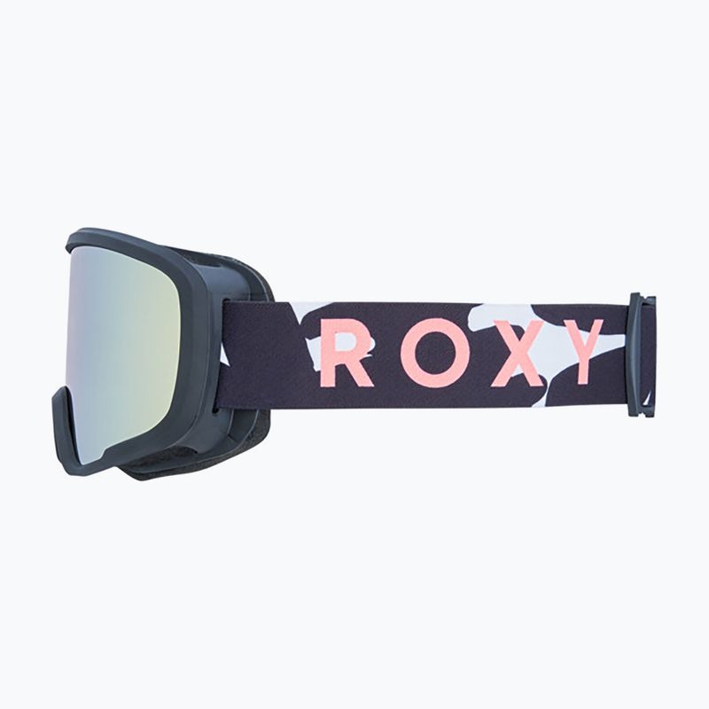 Maschera da snowboard per bambini ROXY Missy big flowers/clux ml orange 8