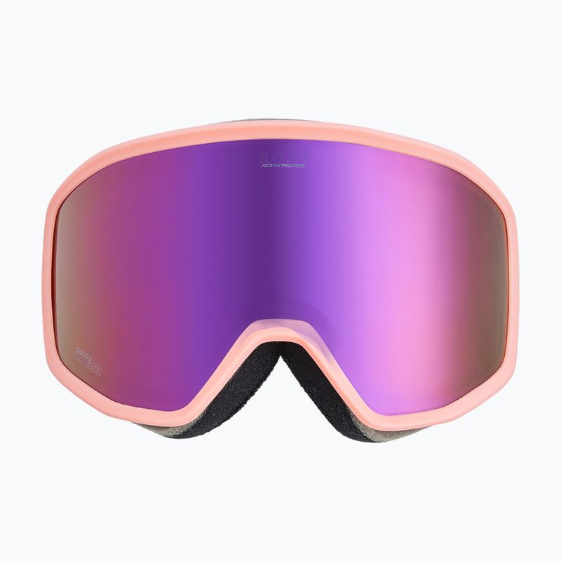 Maschera da snowboard da donna ROXY Izzy coral chic/clux ml l purple 2