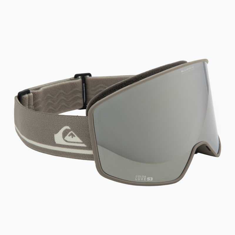 Maschera da snowboard Quiksilver Storm fallen rock/clux ml silver