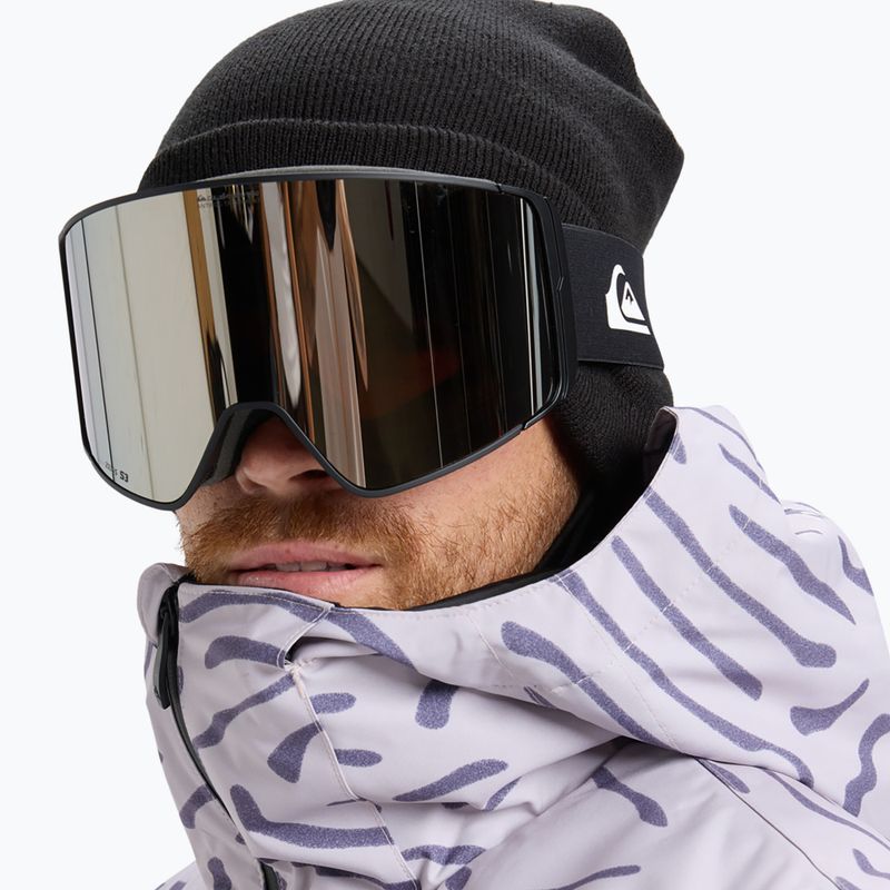 Occhiali da snowboard uomo Quiksilver Storm MG black/ black clux ml silver 6
