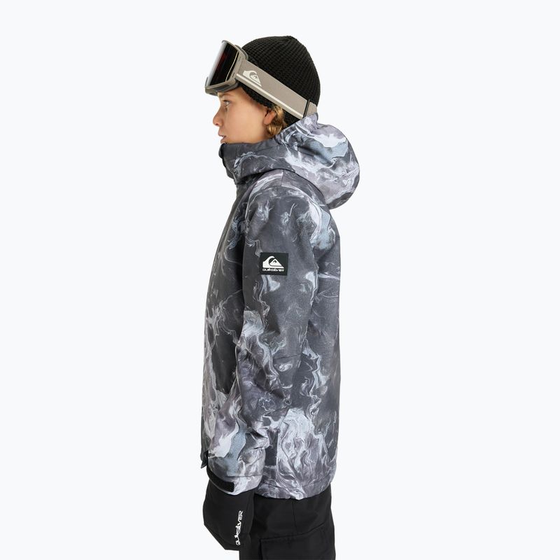 Giacca da snowboard bambino Quiksilver Mission Printed thermostamp grayscale 4