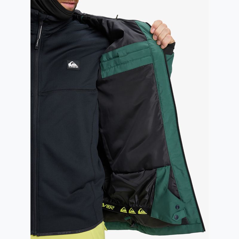 Giacca da snowboard uomo Quiksilver Titano trekking green 11