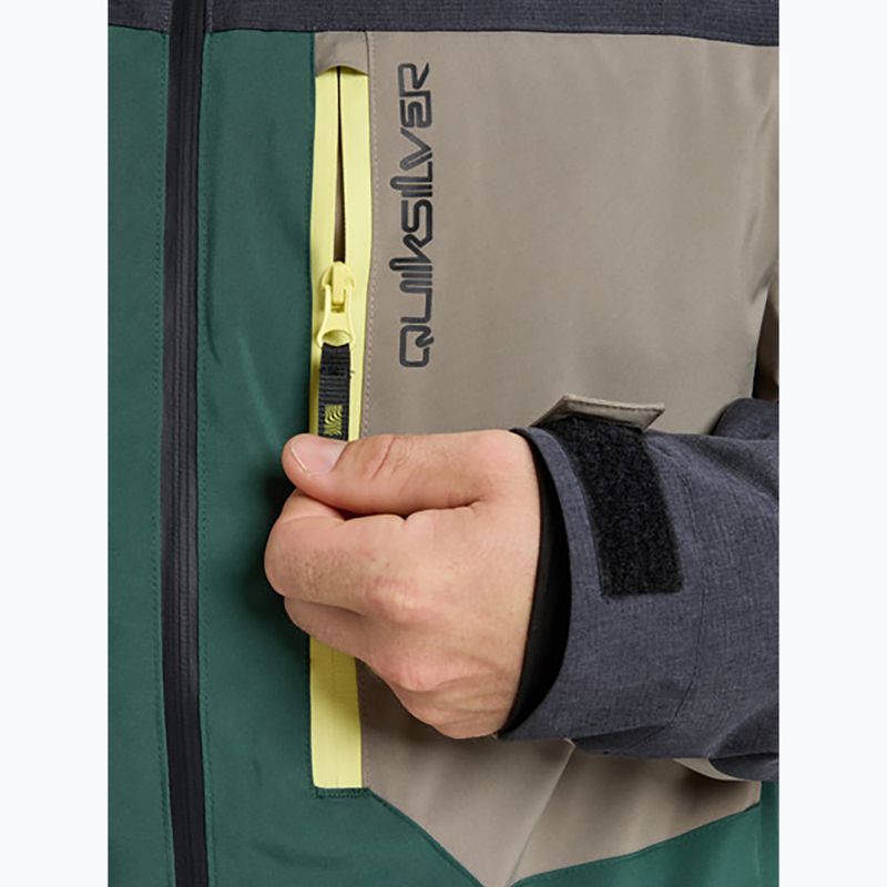 Giacca da snowboard da uomo Quiksilver Dawson trekking green 8