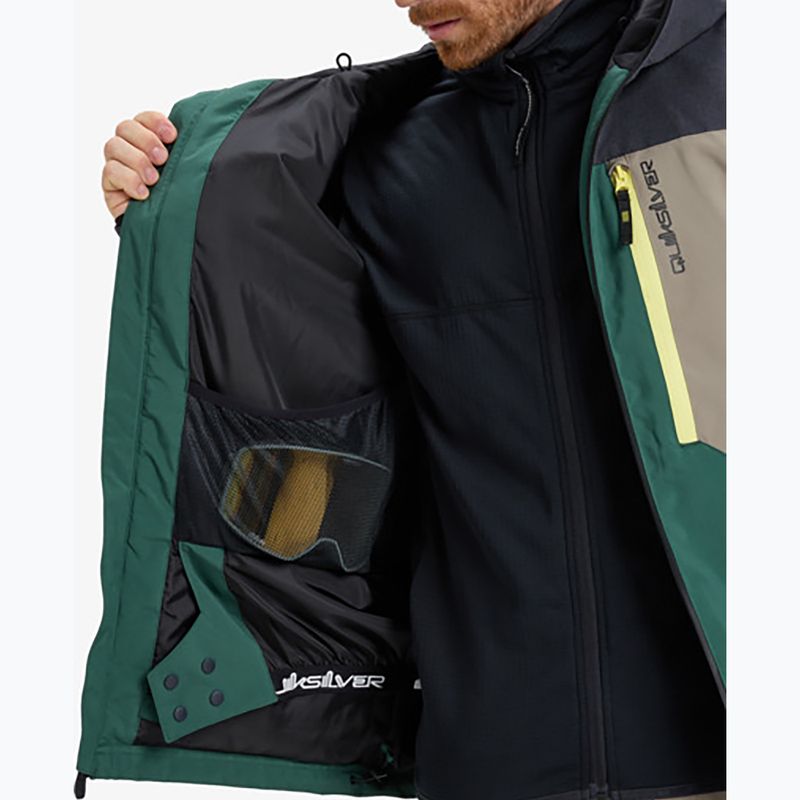 Giacca da snowboard da uomo Quiksilver Dawson trekking green 12