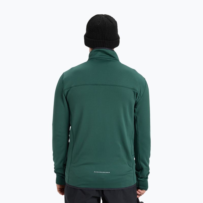 Felpa da snowboard uomo Quiksilver Steep Point Full Zip Fleece trekking green 3