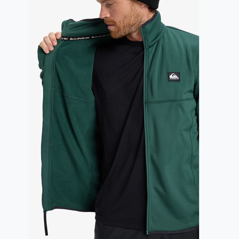 Felpa da snowboard uomo Quiksilver Steep Point Full Zip Fleece trekking green 8