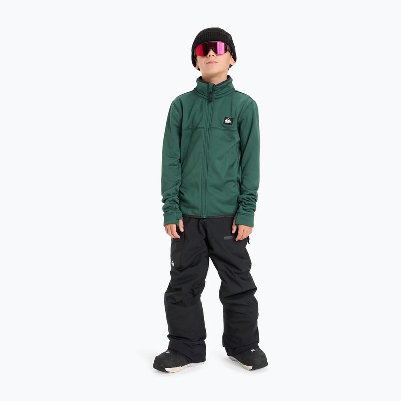 Felpa da snowboard per bambini Quiksilver Steep Point Full Zip trekking green 2