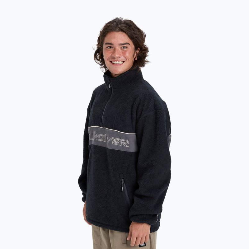 Felpa da snowboard uomo Quiksilver Omni Sherpa Half Zip black 4