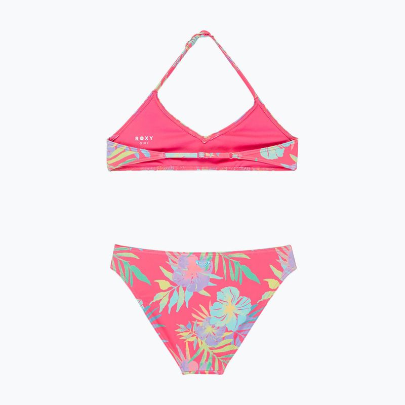 Costume da bagno due pezzi bambino ROXY Aquarella Tri Bralette Set sangria sunset 2