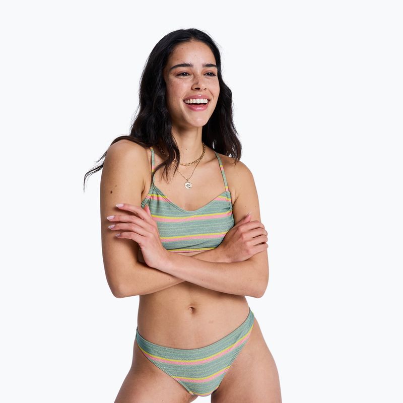 Slip da bagno ROXY Ocean Dreamer Cheeky oil green say it with stripes 4