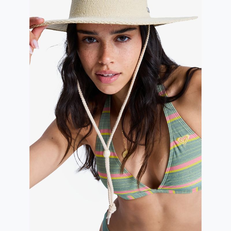 Parte superiore del costume da bagno ROXY Ocean Dreamer Fixed Tri oil green say it with stripes 6