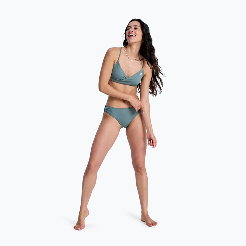 Parte superiore del costume da bagno ROXY Solid Essentials Wrap Bralette agave green 2