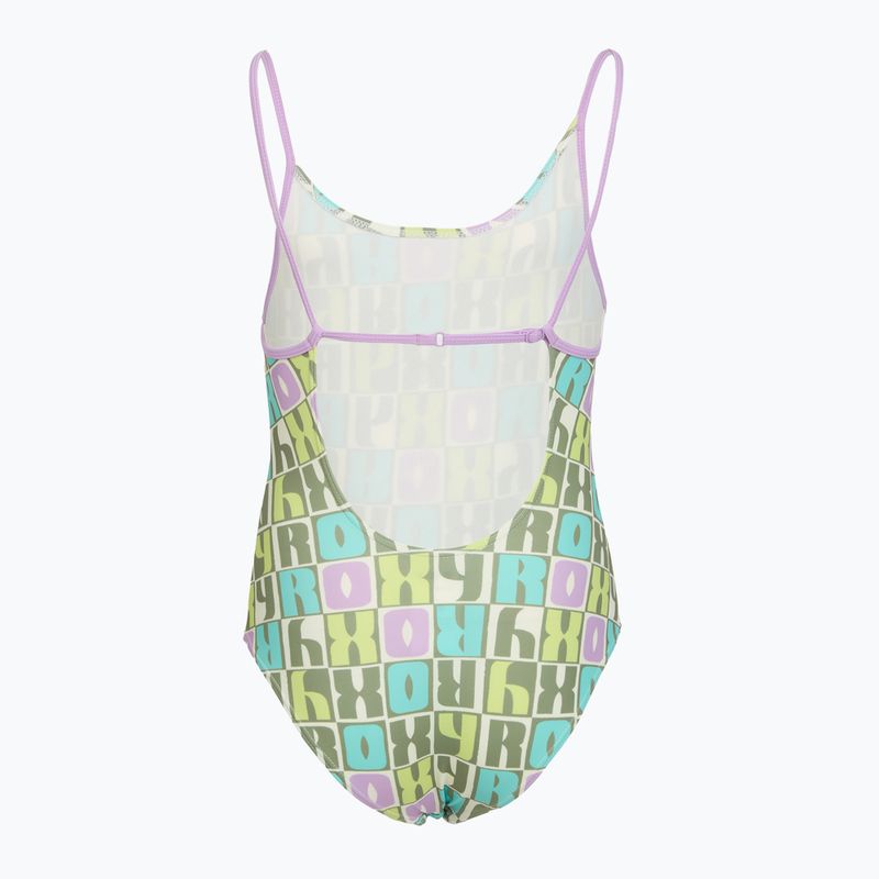Costume da bagno intero per bambini ROXY Letter Up oil green letter up 2
