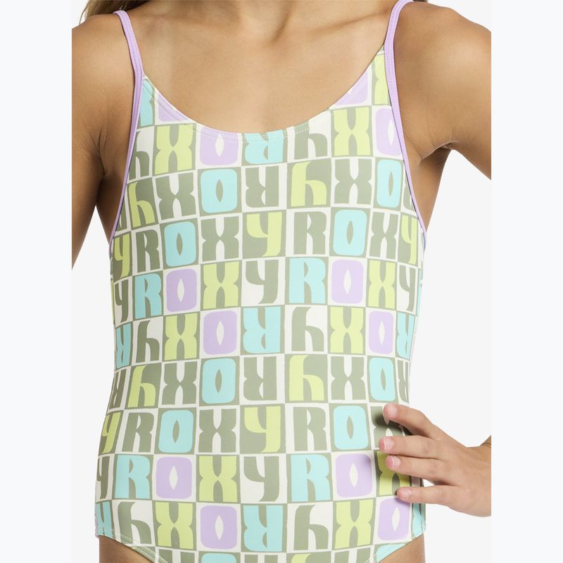 Costume da bagno intero per bambini ROXY Letter Up oil green letter up 5