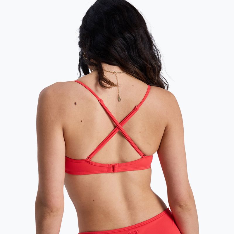 Parte superiore del costume da bagno ROXY Solid Essentials Wrap Bralette hibiscus 4