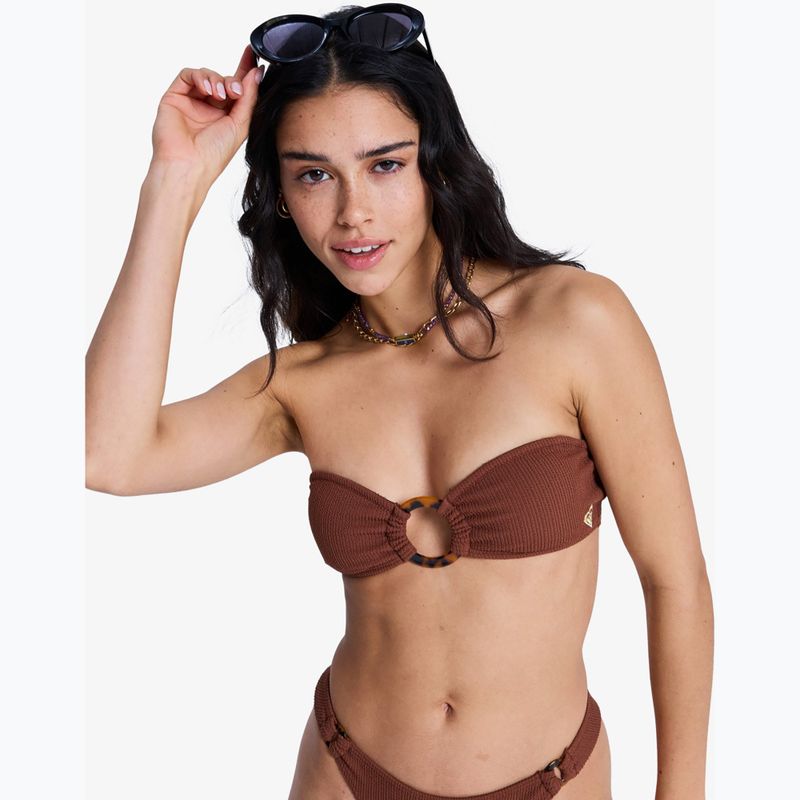 Top del costume da bagno ROXY Sunshine Bandeau cappuccino 6