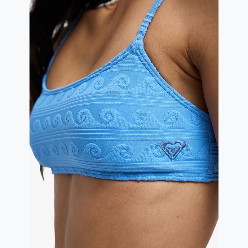 Parte superiore del costume da bagno ROXY Paradise Wave Bralette silver lake blue make a splash 5