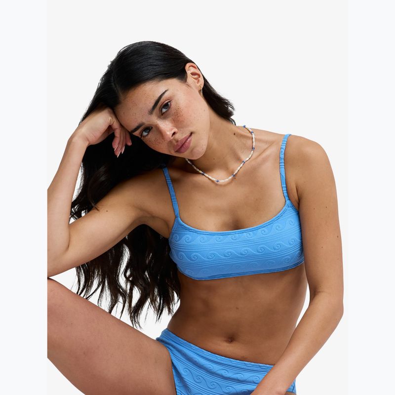 Parte superiore del costume da bagno ROXY Paradise Wave Bralette silver lake blue make a splash 6