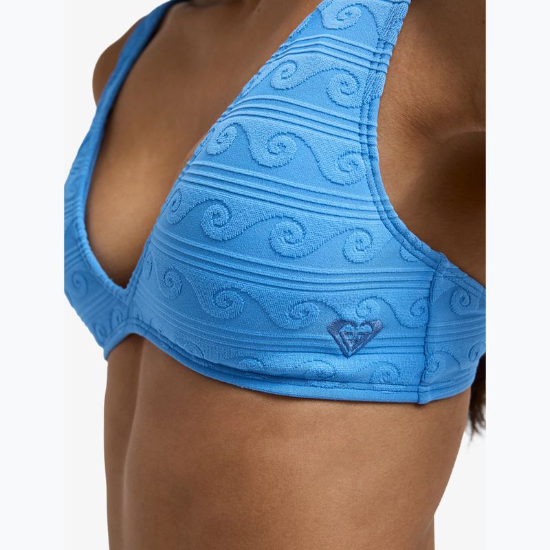 Top del costume da bagno ROXY Paradise Wave Elongated Tri silver lake blue make a splash 7