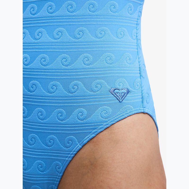Costume da bagno intero da donna ROXY Paradise Wave silver lake blue make a splash 4