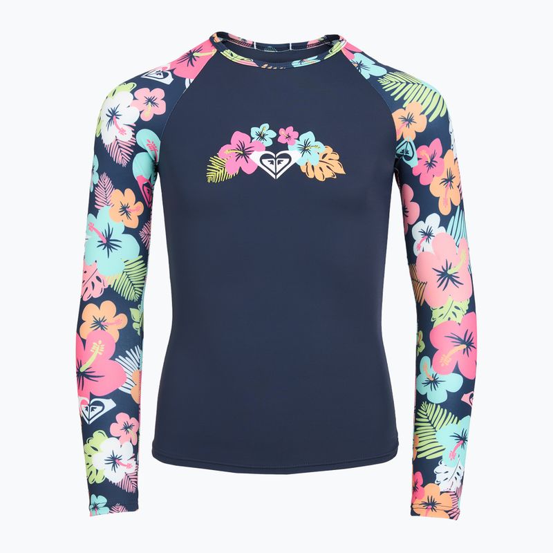 Maglia a maniche lunghe + parte inferiore del costume da bagno ROXY Morning Flower Lycra Set mood indigo morning flowers 3