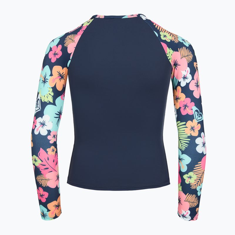 Maglia a maniche lunghe + parte inferiore del costume da bagno ROXY Morning Flower Lycra Set mood indigo morning flowers 4