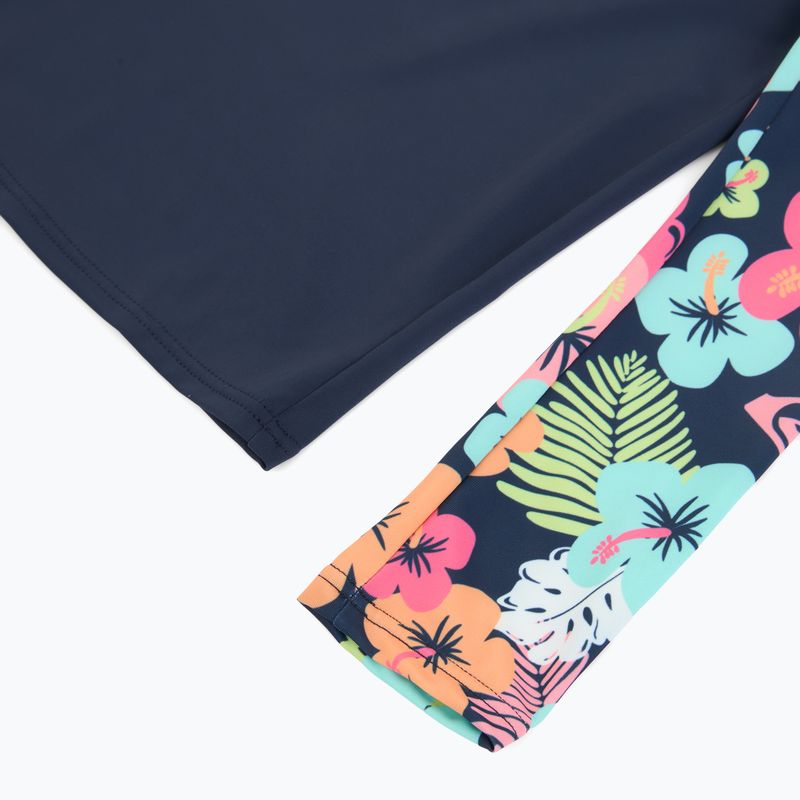 Maglia a maniche lunghe + parte inferiore del costume da bagno ROXY Morning Flower Lycra Set mood indigo morning flowers 6