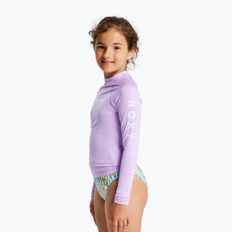 Maglia a maniche lunghe da nuoto per bambini ROXY Whole Hearted crocus petal 3