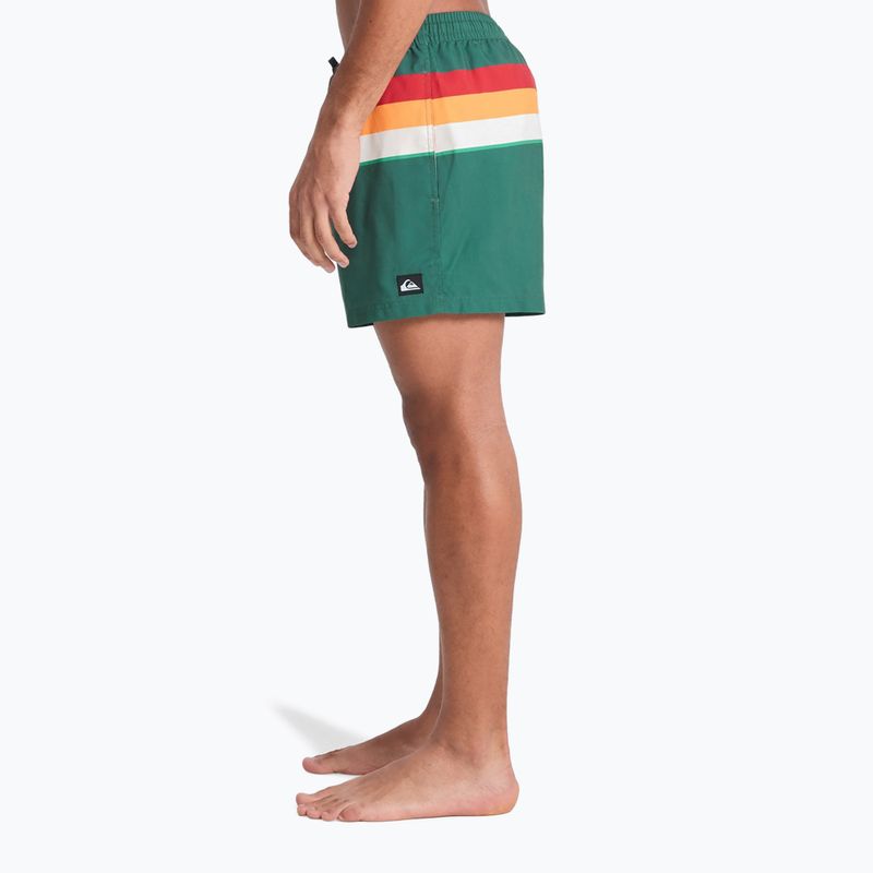 Pantaloncini da bagno uomo Quiksilver Everyday Printed Volley 15" forest outside stripe 6