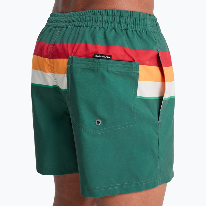 Pantaloncini da bagno uomo Quiksilver Everyday Printed Volley 15" forest outside stripe 8