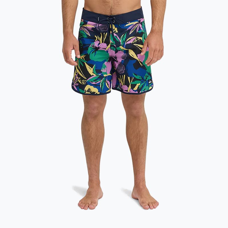 Pantaloncini da bagno uomo Quiksilver Surfsilk Scallop 18" dark navy interact floral 3