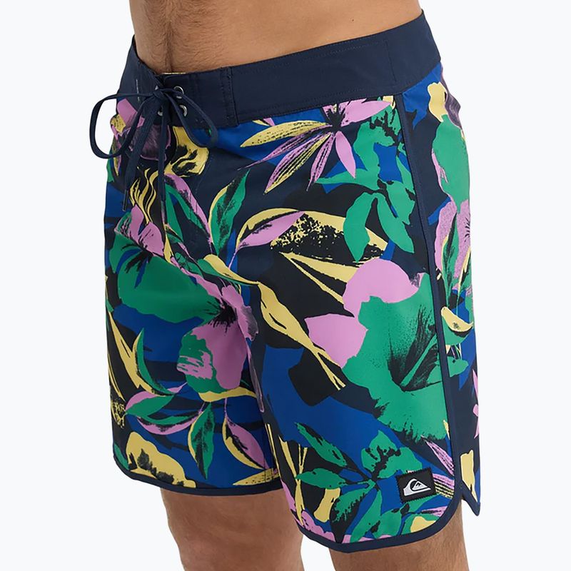 Pantaloncini da bagno uomo Quiksilver Surfsilk Scallop 18" dark navy interact floral 7