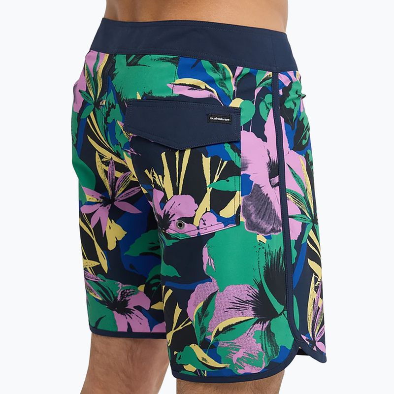 Pantaloncini da bagno uomo Quiksilver Surfsilk Scallop 18" dark navy interact floral 8