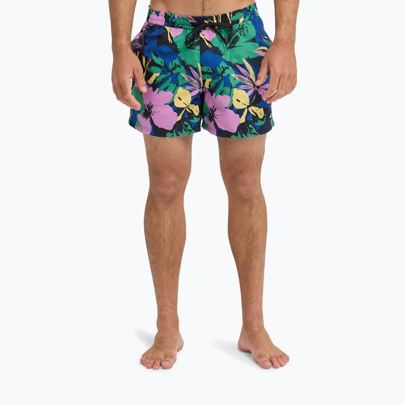 Pantaloncini da bagno uomo Quiksilver Everyday Printed Volley 15" dark navy interact floral 3