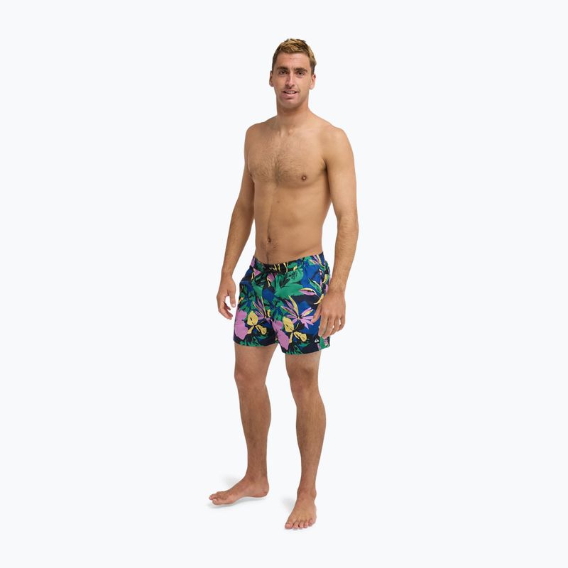Pantaloncini da bagno uomo Quiksilver Everyday Printed Volley 15" dark navy interact floral 4