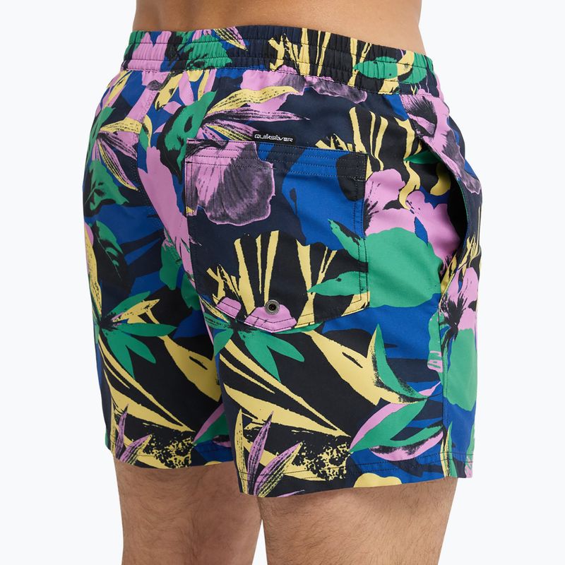 Pantaloncini da bagno uomo Quiksilver Everyday Printed Volley 15" dark navy interact floral 8