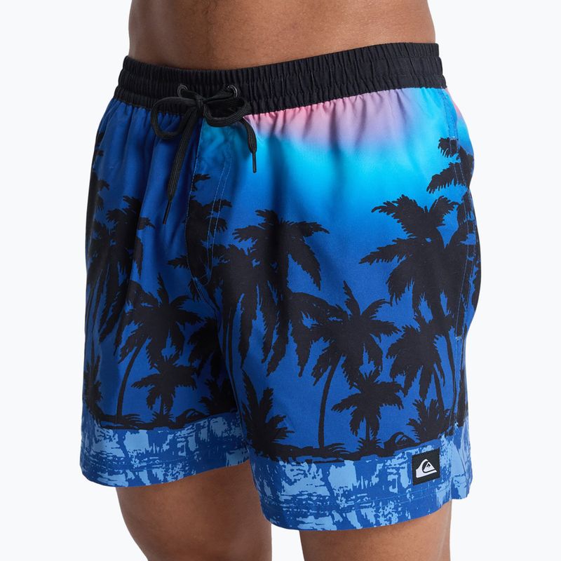 Pantaloncini da bagno uomo Quiksilver Everyday Printed Volley 15" Monaco Blue Thermotropics 7