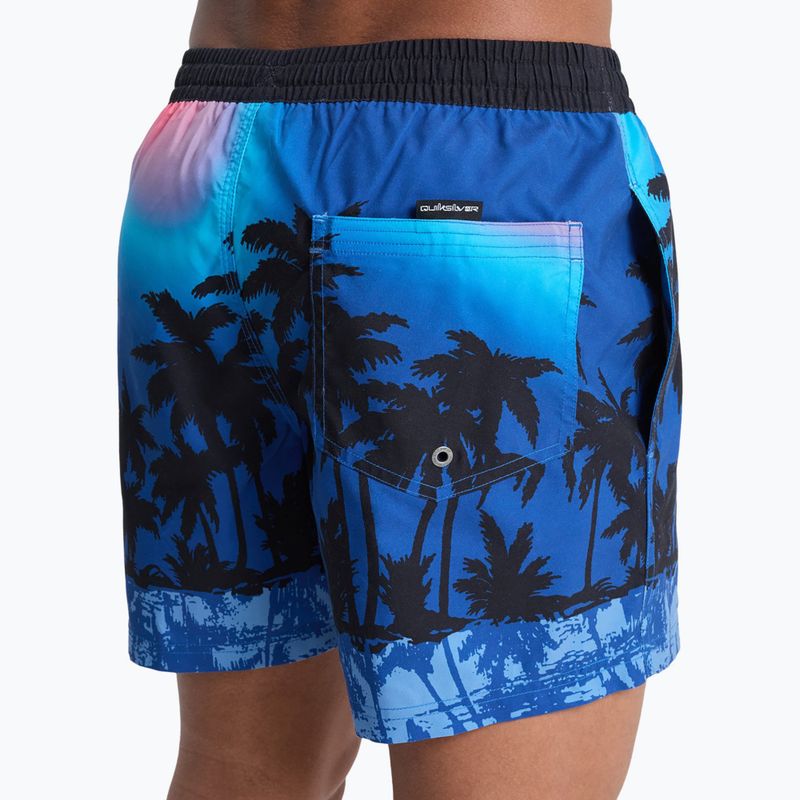 Pantaloncini da bagno uomo Quiksilver Everyday Printed Volley 15" Monaco Blue Thermotropics 8