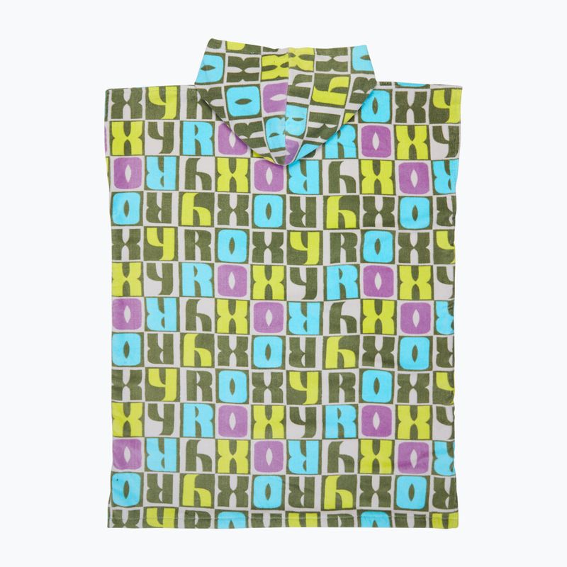 Poncho per bambini ROXY RG Stay Magical Printed oil green letter up 2
