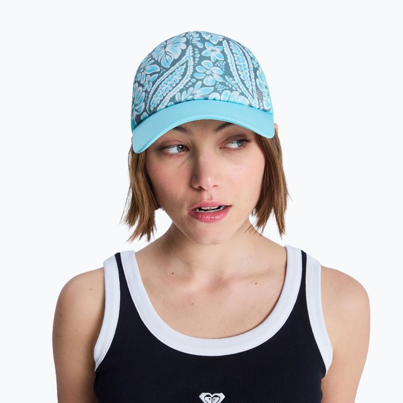 Cappellino con visiera da donna ROXY Beautiful Morning oil green wildside paisley 5