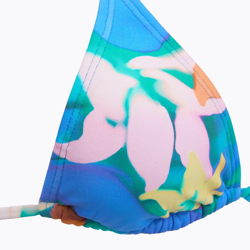 Top del costume da bagno Billabong Sol Searcher Multi Triangle aqua flowers 3