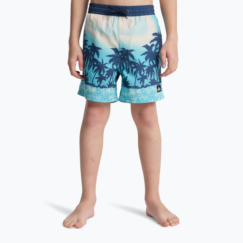 Pantaloncini da bagno bambino Quiksilver Everyday Printed Volley 14" aqua thermotropics 3