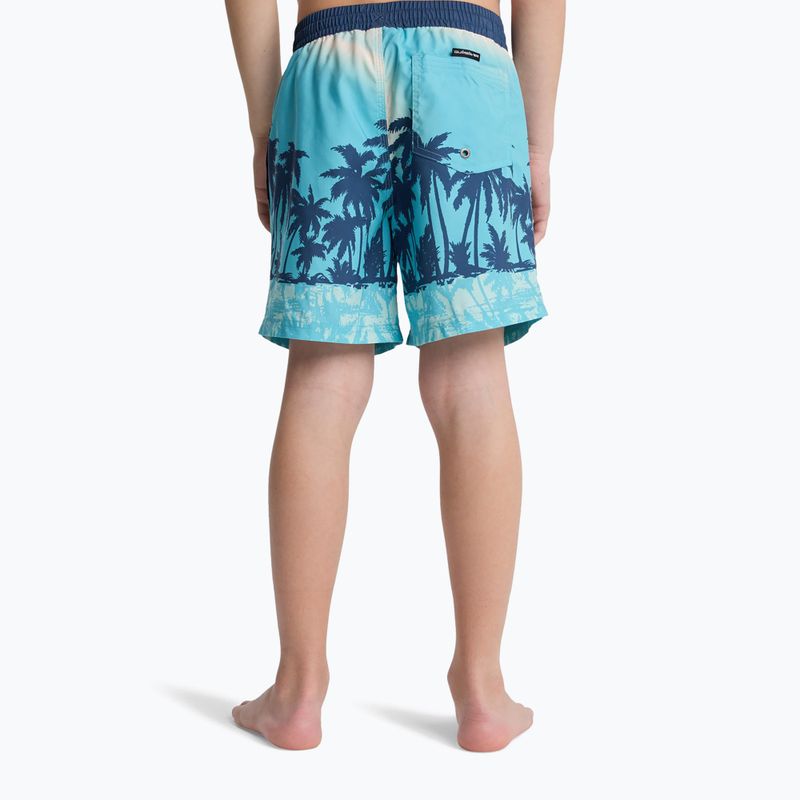Pantaloncini da bagno bambino Quiksilver Everyday Printed Volley 14" aqua thermotropics 4