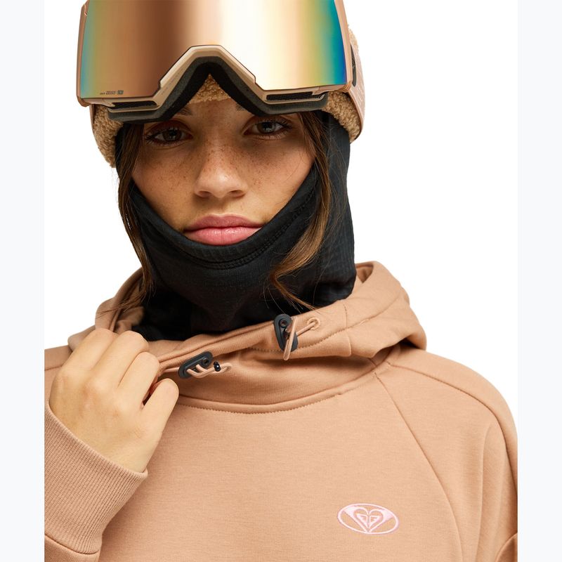 Felpa da snowboard donna ROXY Liberty Hoodie cafe au lait 5